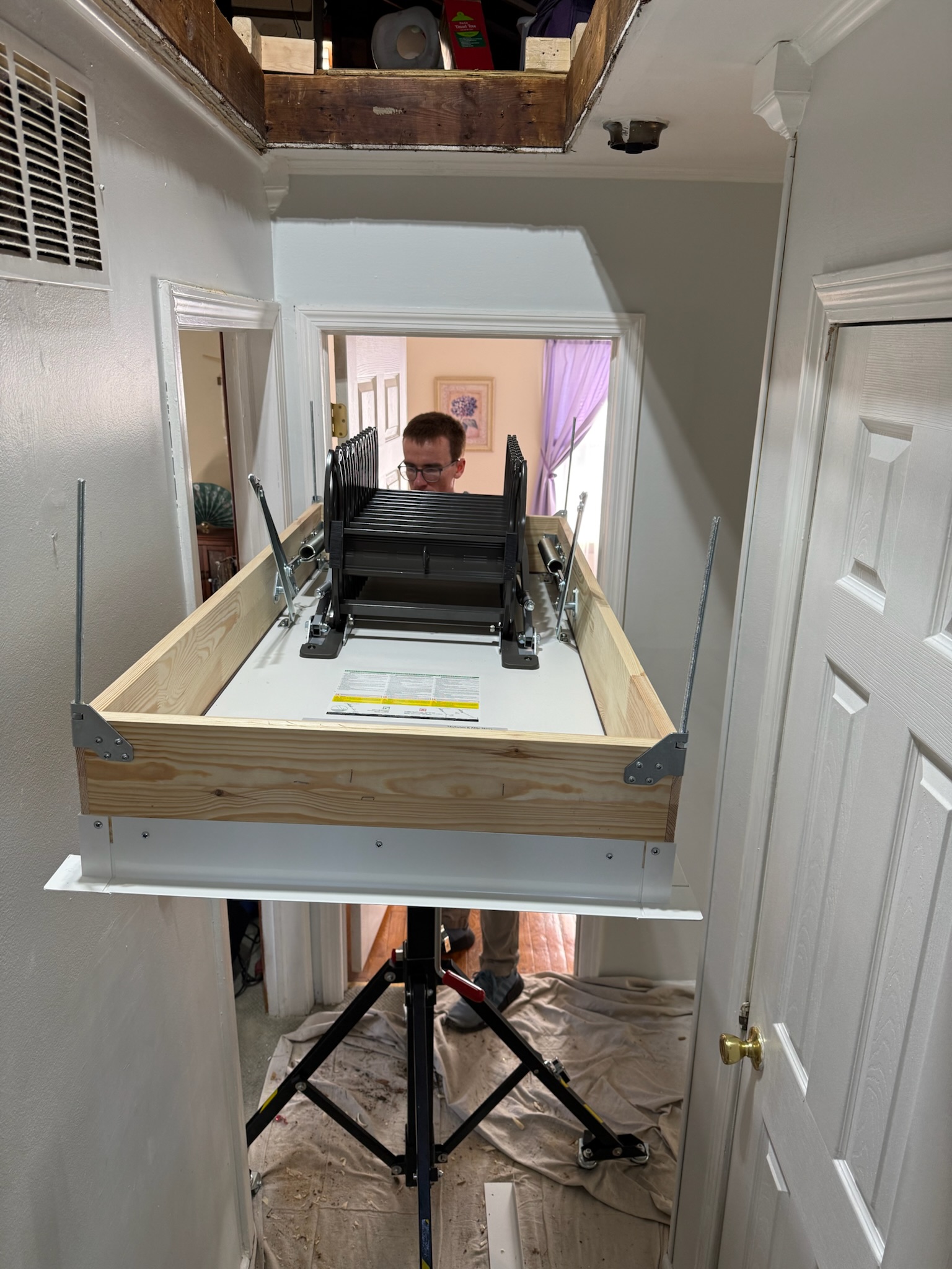 A Safer Attic Solution After Hip Surgery: Installing a Steel Scissor Attic Ladder in South Plainfield, NJ