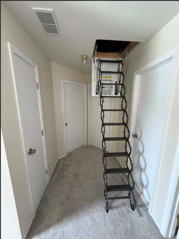 Compact FAKRO Attic Ladder Installation in Lawrence Township, NJ